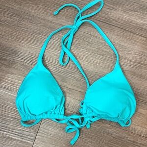 Turquoise Halter Bikini Top